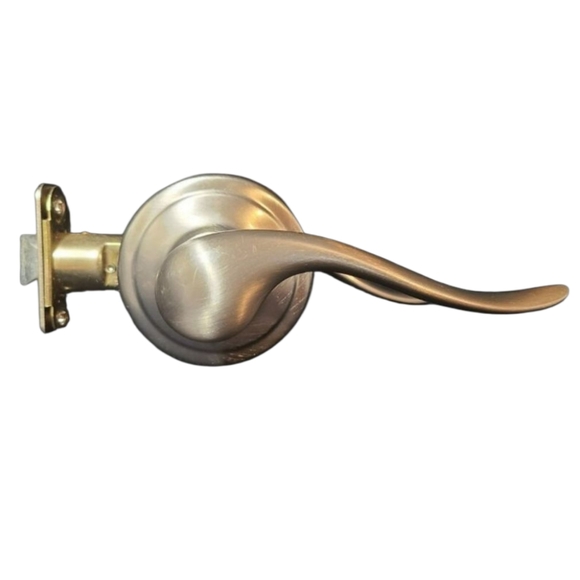 Kwikset Satin Nickel Passage Door Handle - Picture 1 of 6